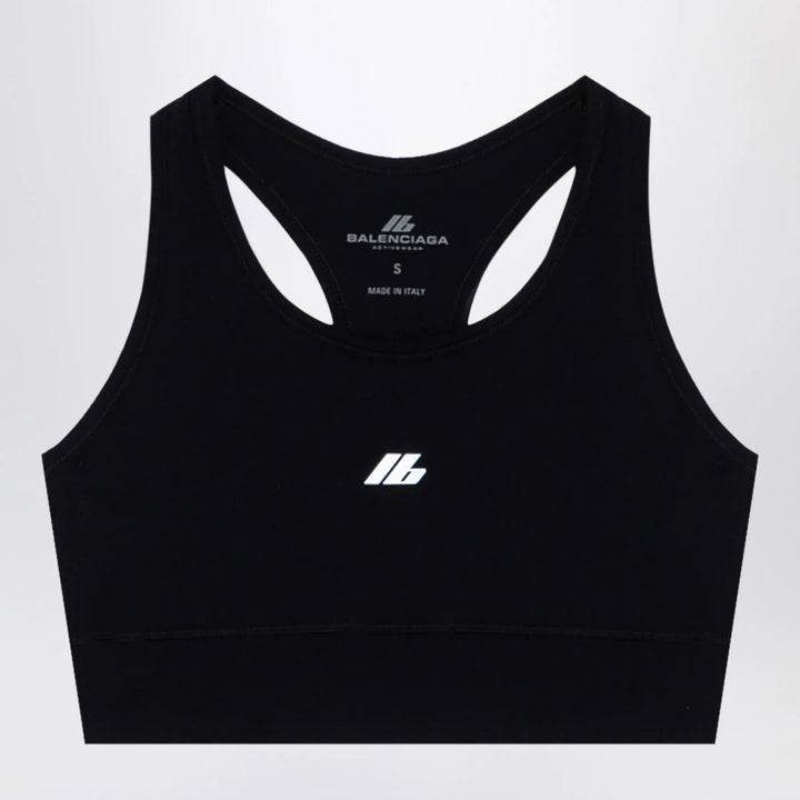 Balenciaga - Black Activewear sleeveless top in matt nylon blend Brand Tank S