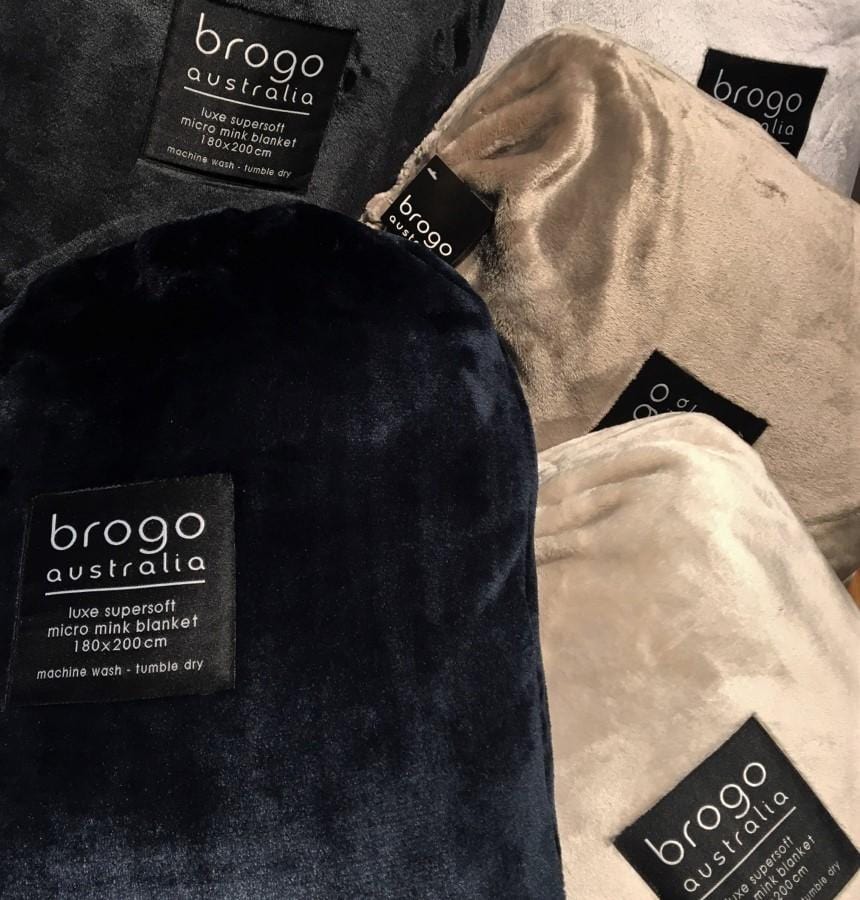 Brogo Throws Brogo Microfibre Supersoft Throw Dove Brand