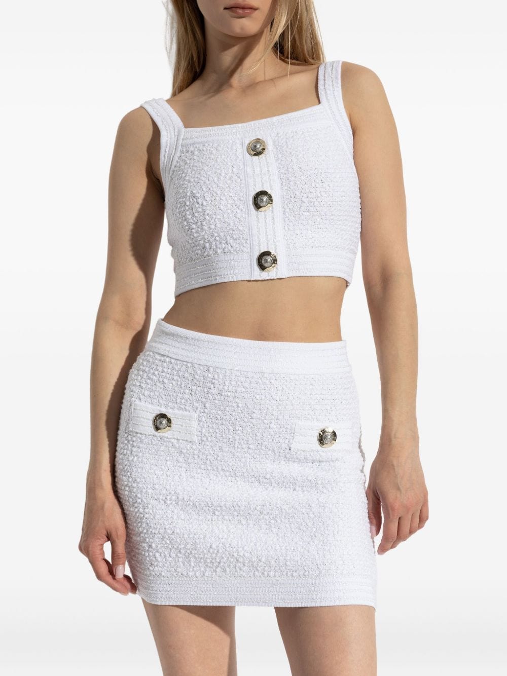 Balmain Topwear Balmain Top White Balmain Top White Brand