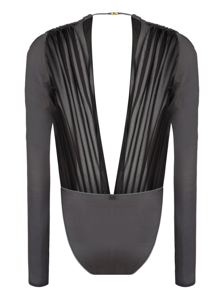 Saint Laurent Topwear 36 Saint Laurent Top Black Saint Laurent Black Silk Top | Plunging V-Neck at Italian Luxury Group Brand