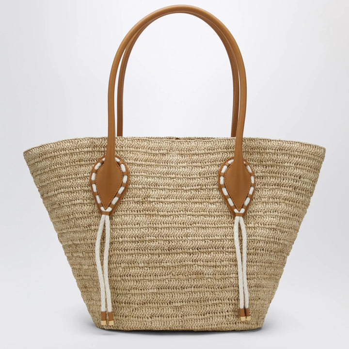 Christian Louboutin - Venus Tote Bag in Natural-Colored Raffia Brand Tote Bag U