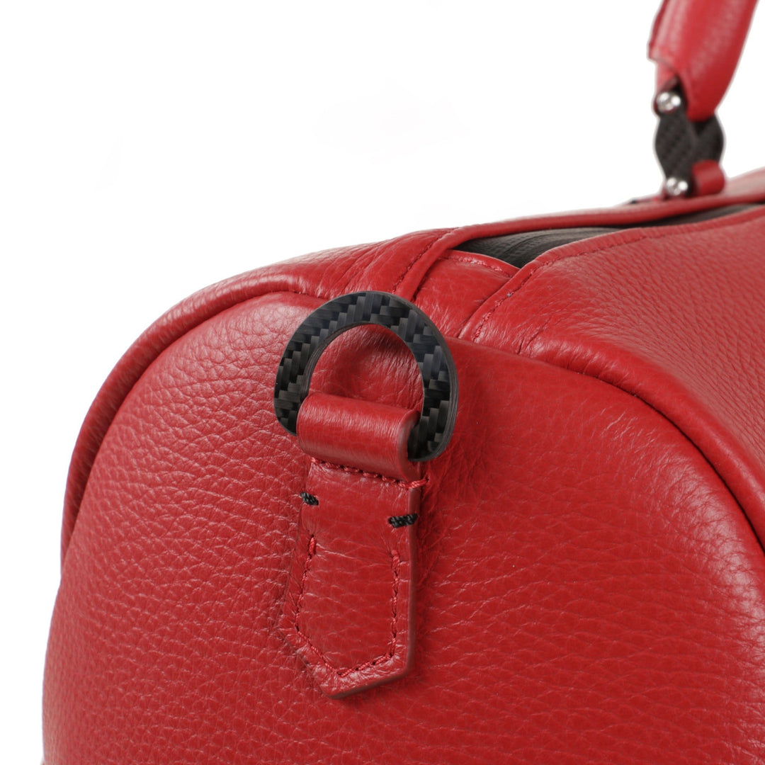Tecknomonster Travel Bag Tecknomonster Bolina Leather Bag Red Colour Brand