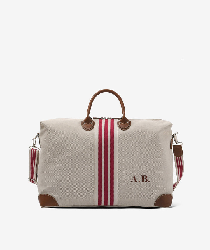 My Style Bags Travel Bags My Style Bags Boston Syracuse Duffel Travel Bag - Red Stripes My Style Bags Boston Syracuse Duffel Travel Bag - Red Stripes Brand
