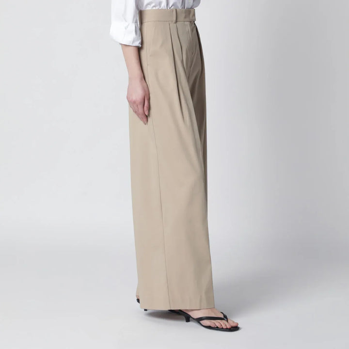ANINE BING - Beige Lou trousers with pleats Brand Trousers