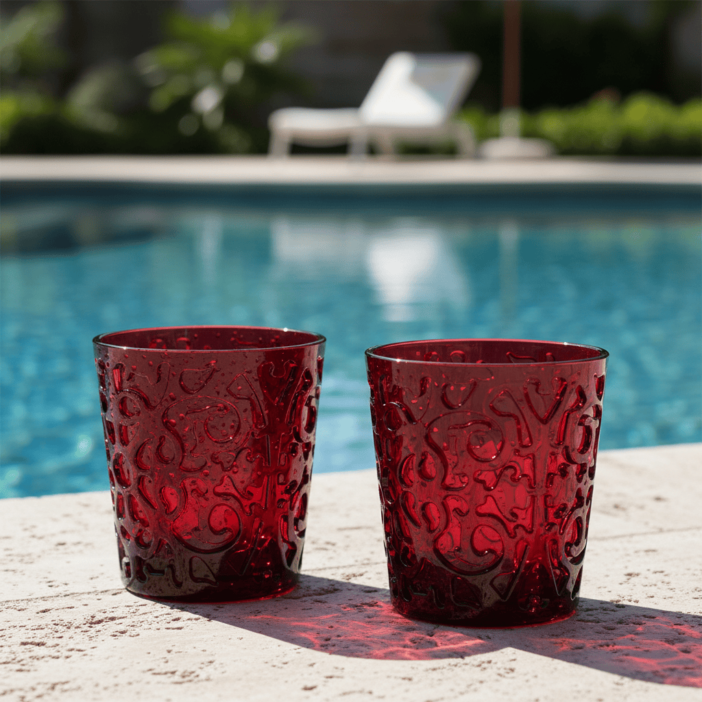 Mario Luca Giusti Siviglia Set of 2 Tumblers Ruby Brand Tumblers