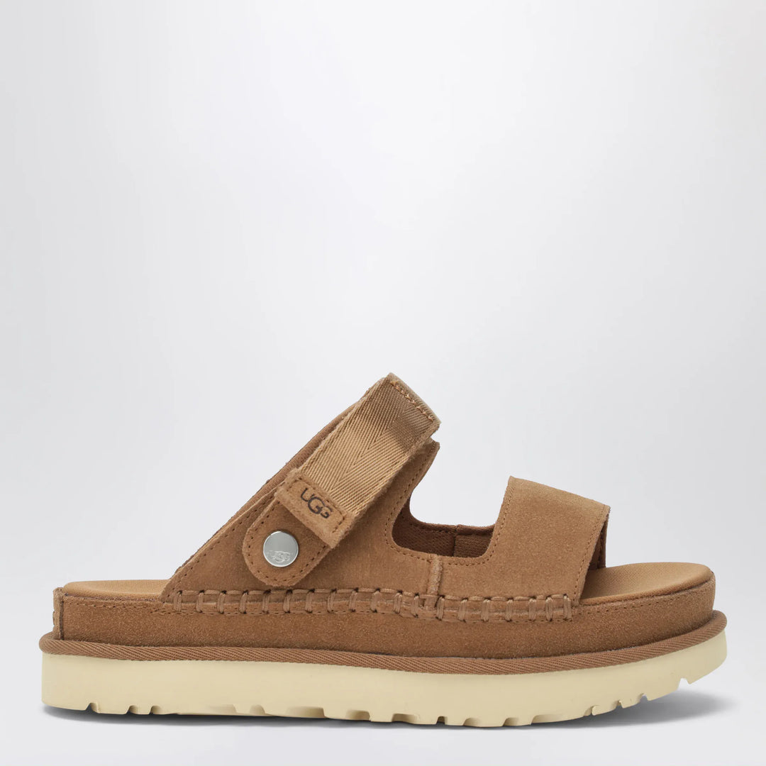 UGG - Goldenstar Glide suede sandals in chestnut Brand 5 US