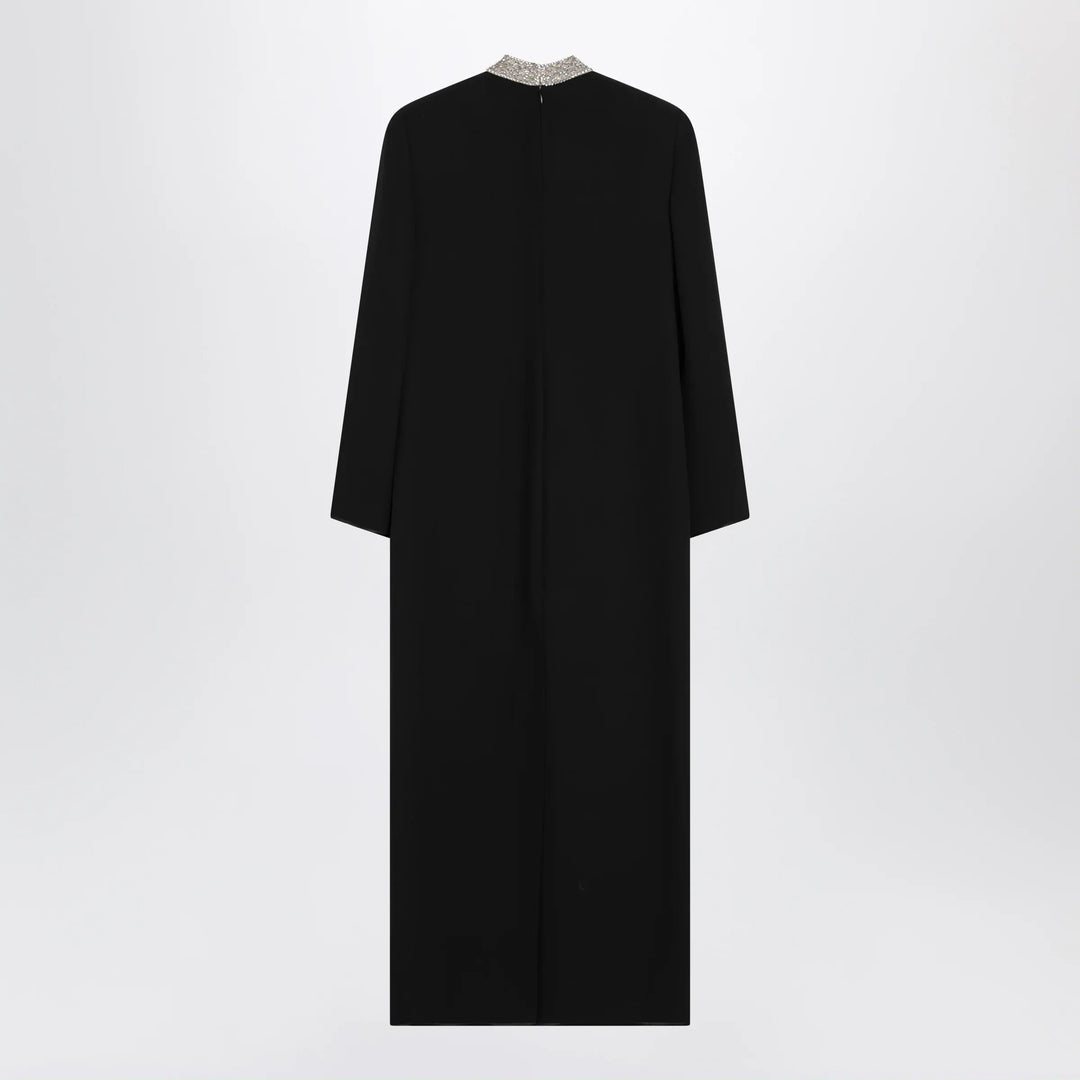 Valentino - Black silk Cady Couture dress Brand 42  IT
