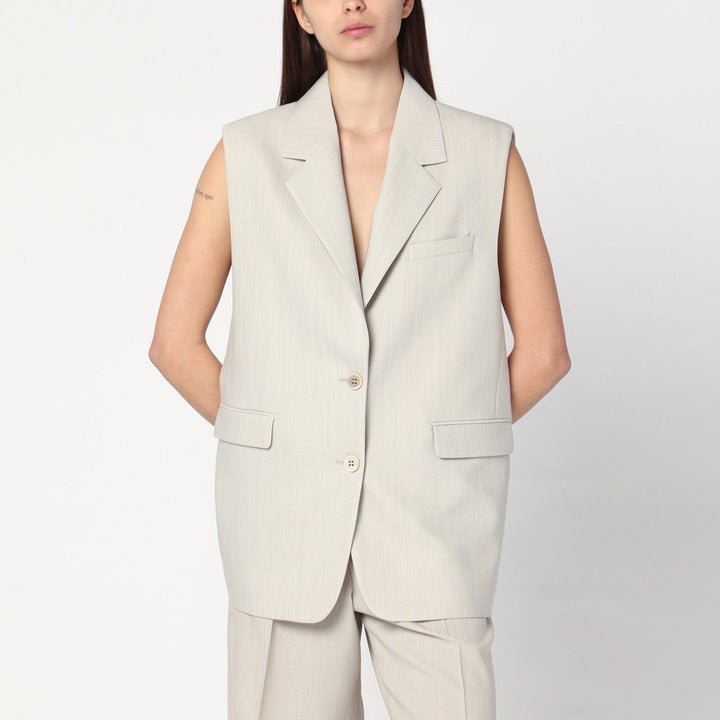 Vests 42  IT Golden Goose - Single-breasted vest in wool blend Brand