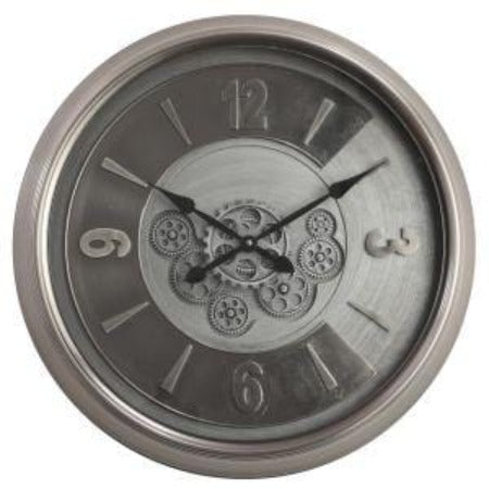 Chilli Wall Clock Giotto Round Industrial Age wall clock - Silver wash Brand