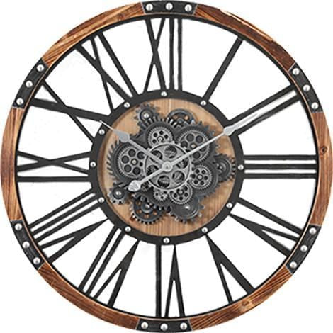 Chilli Wall Clock Theo D73cm Round Moving Cogs Wall Clock - Natural black Brand