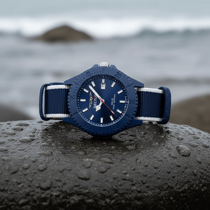 Sector Save The Ocean Blue Nato Watch Brand Watch