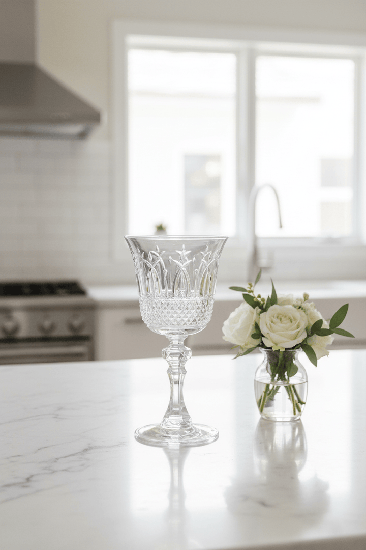 Mario Luca Giusti Nuova Italia Set of 2 Goblet Clear Brand Water Glass