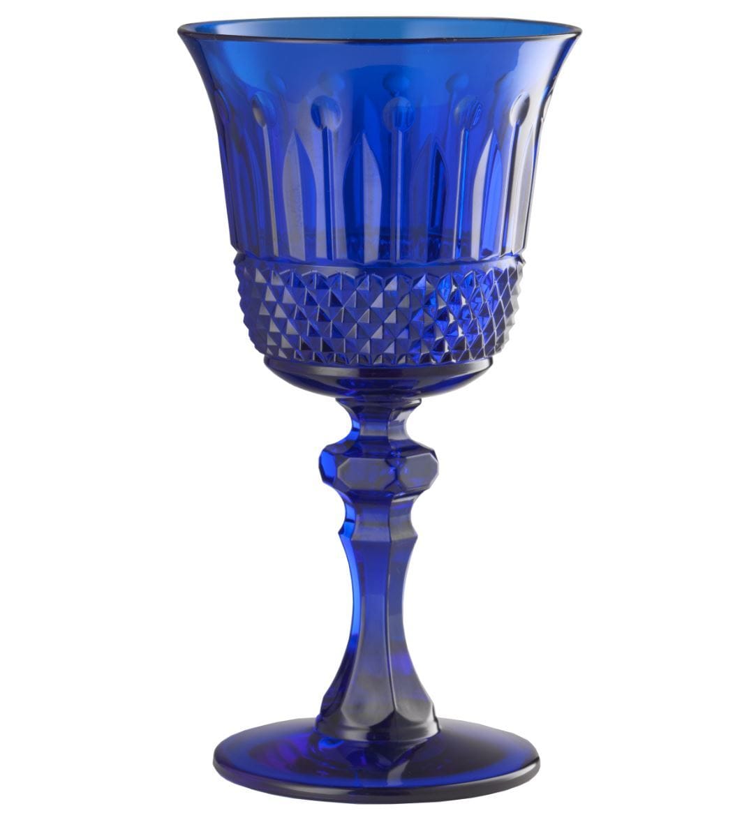 Mario Luca Giusti Water Glass Mario Luca Giusti Nuova Italia Set of 2 Goblet Royal Blue Brand