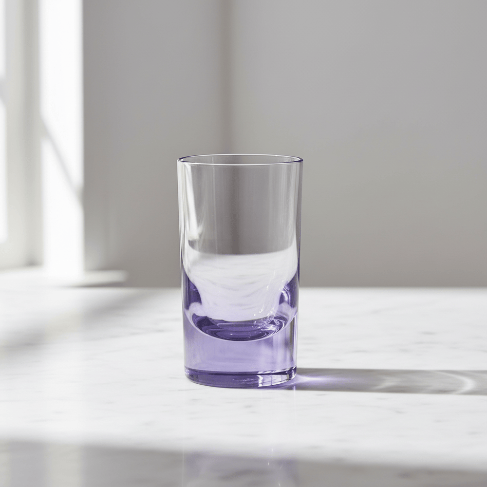 Mario Luca Giusti Set of 6 Whiskey Tumbler Lilac Brand Whiskey Tumbler