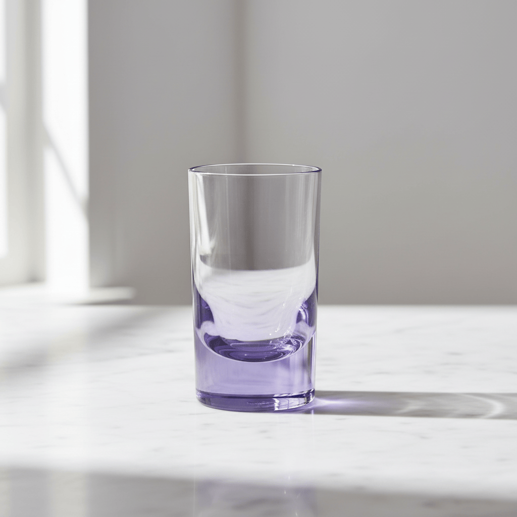 Mario Luca Giusti Set of 6 Whiskey Tumbler Lilac Brand Whiskey Tumbler