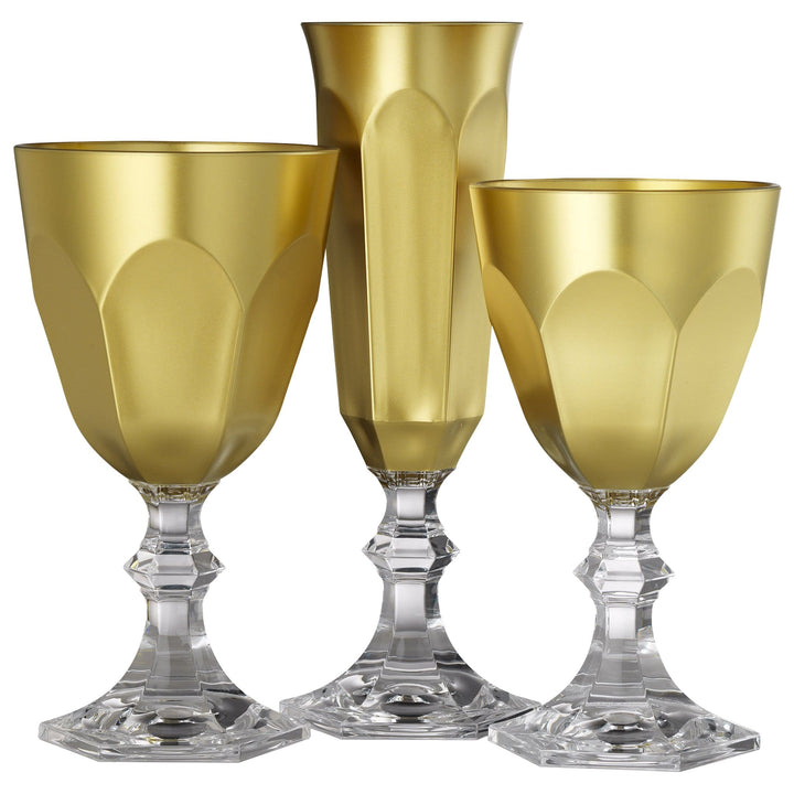 Mario Luca Giusti Wine Goblet Mario Luca Giusti Dolce Vita Water Goblet Gold Set of 6 Brand