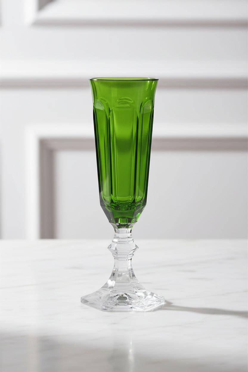 Champagne Flute Green – Marble