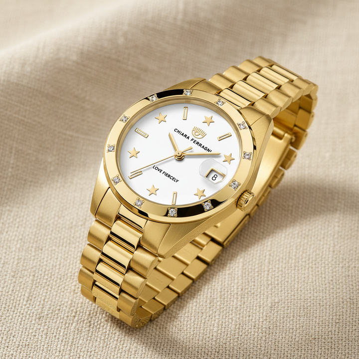 Chiara Ferragni Gold Watch - Linen