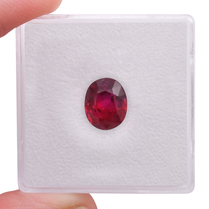 2.35 Carat Red MOZAMBIQUE Oval Ruby GRS