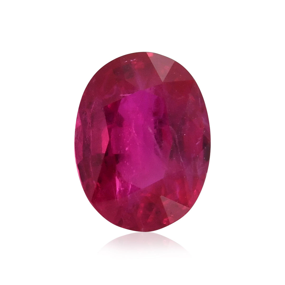 1.41 Carat Red  Oval Ruby