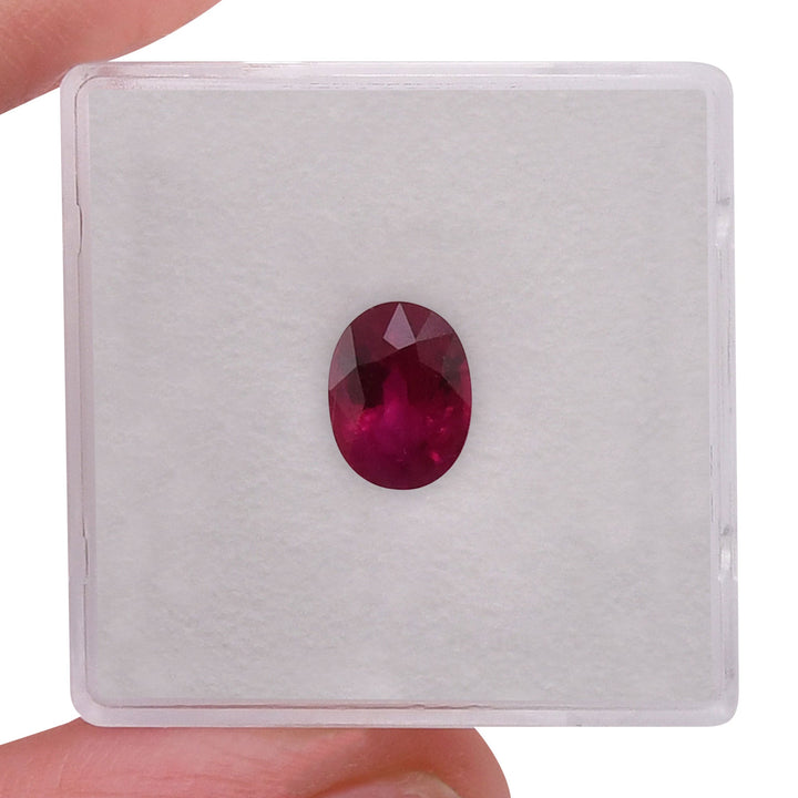 1.44 Carat Red  Oval Ruby