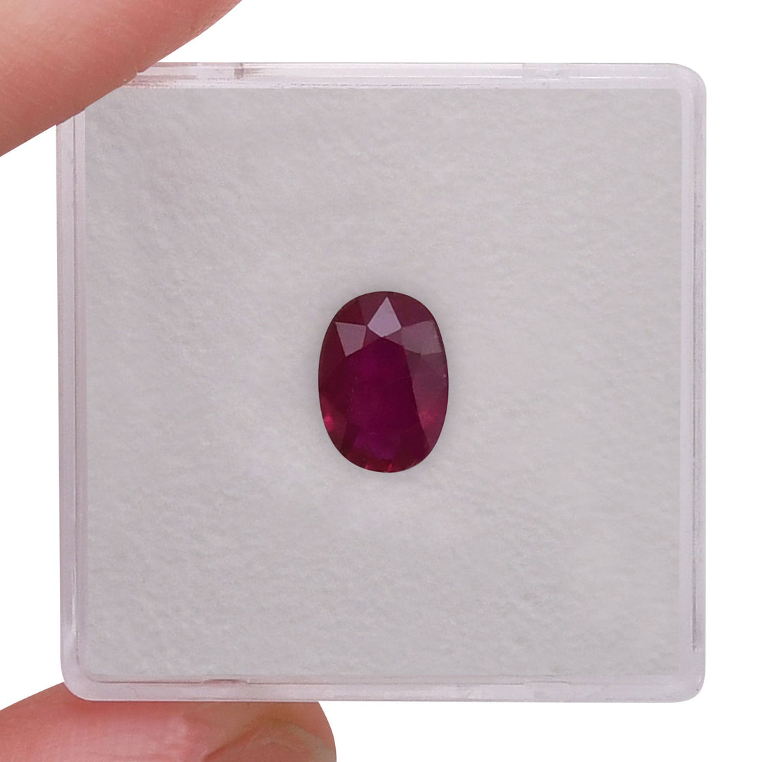 1.14 Carat Red  Oval Ruby