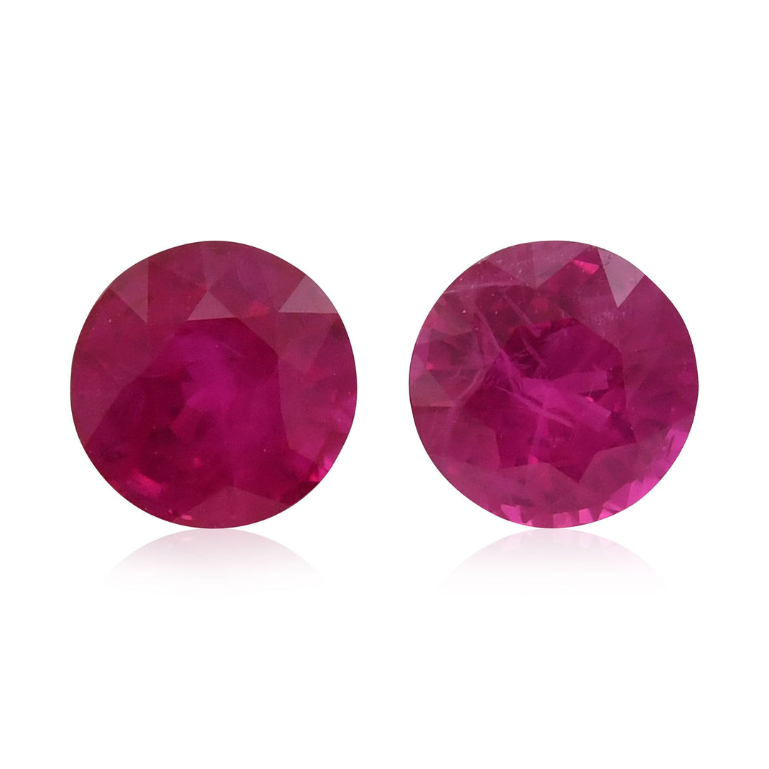 2.61 Carat Red  Round Ruby