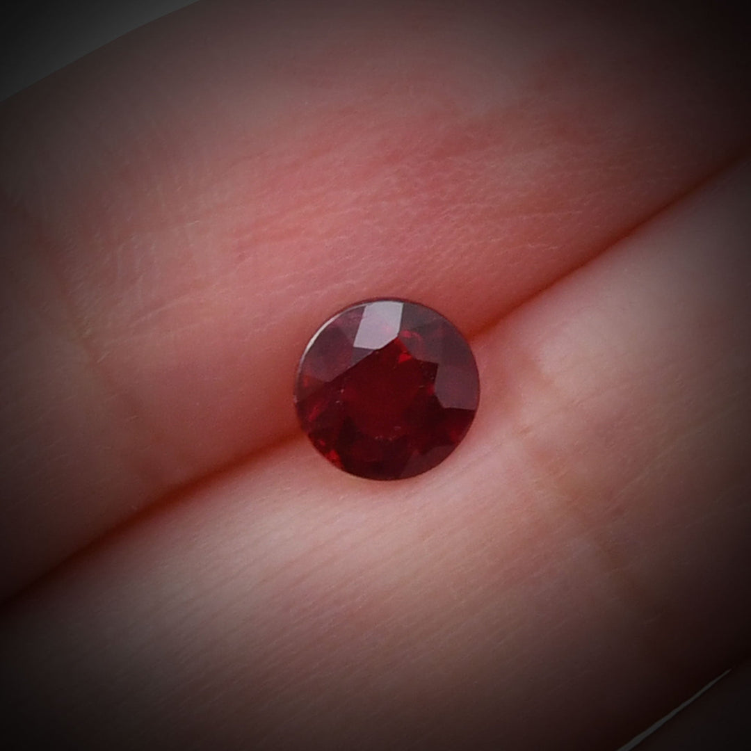 1.56 Carat Red  Round Ruby