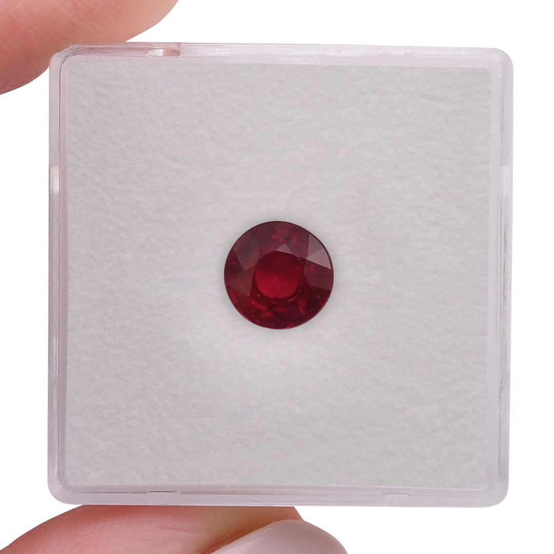 1.71 Carat Red  Round Ruby
