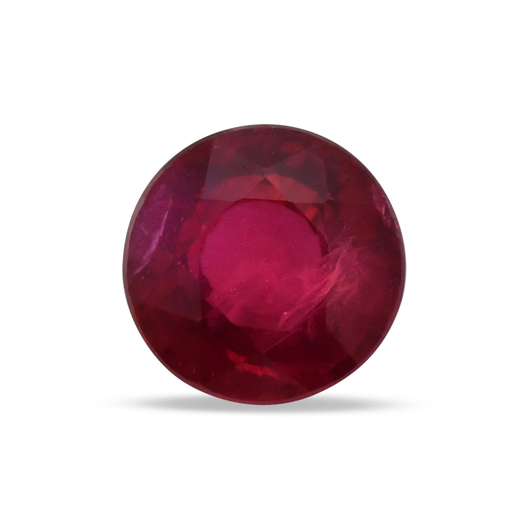 1.71 Carat Red  Round Ruby