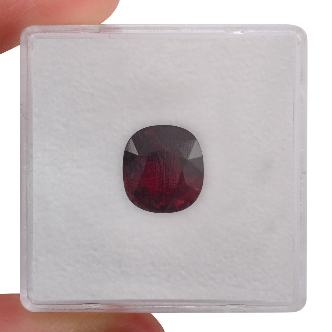 3.06 Carat Red MOZAMBIQUE Cushion Ruby CD No Heat