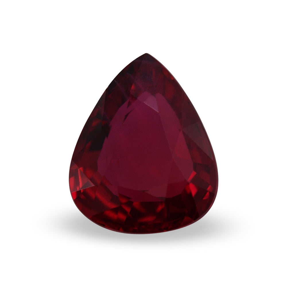 2.01 Carat Red MOZAMBIQUE Pear Ruby GRS