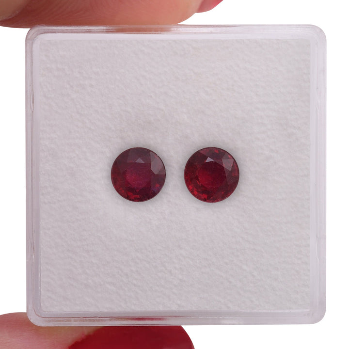 1.59 Carat Red MOZAMBICAN Round Ruby