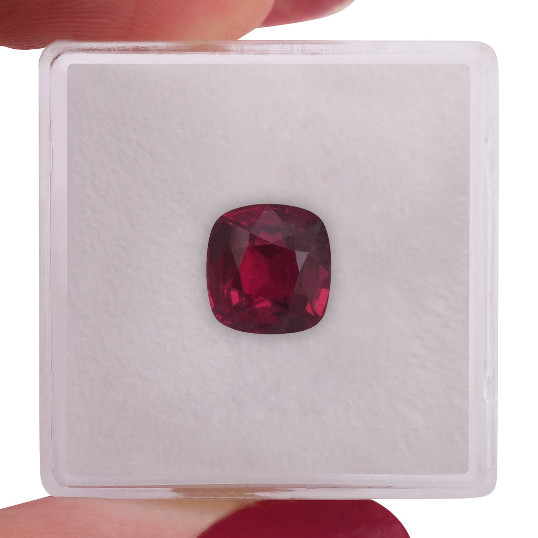 3.02 Carat Red MOZAMBICAN Cushion Ruby AGL