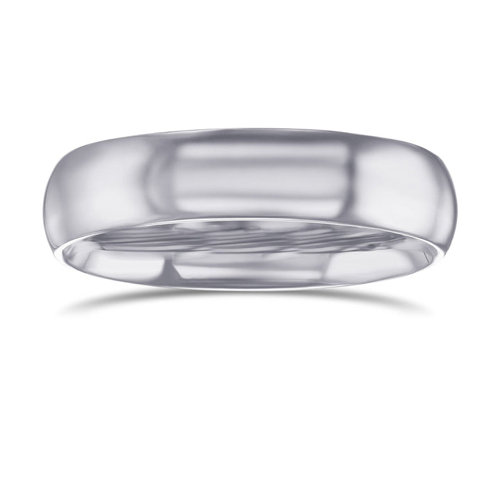 Leibish Comfort Fit Domed Wedding Band