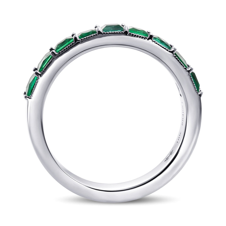 Leibish Emerald Princess Band Ring