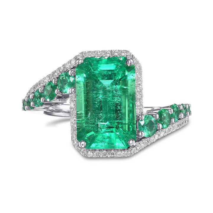 Leibish Couture Muzo Emerald and Diamond Ring