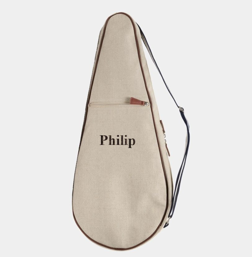 My Style Bags Personalised Glamour Tennis Bag - Natural