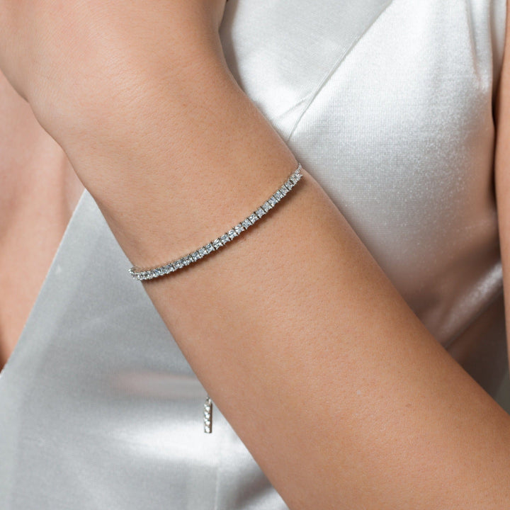 Georgini Bracelet Georgini Iconic Bridal Vera 2mm Bracelet Silver Adjustable Brand