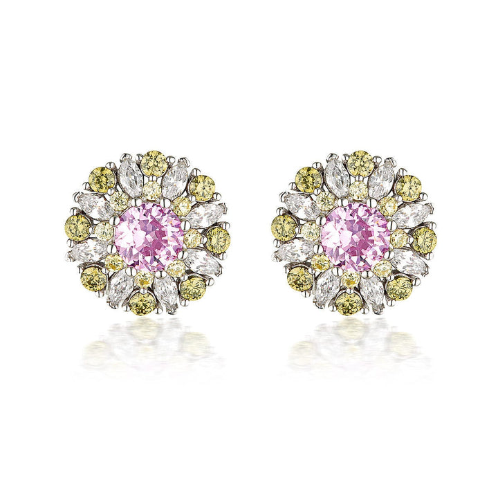 Georgini Earring Georgini Summer Sorbet Berry Bloom Multi Coloured Earrings Silver Brand